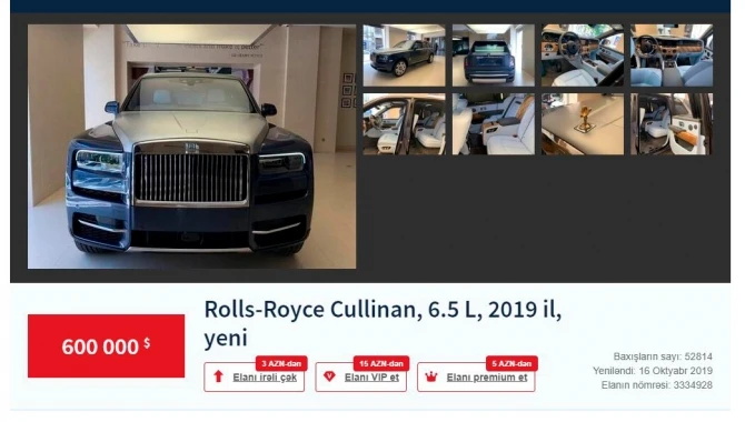 ТОП-10 самых дорогих автомобилей, продаваемых в Азербайджане - ФОТО