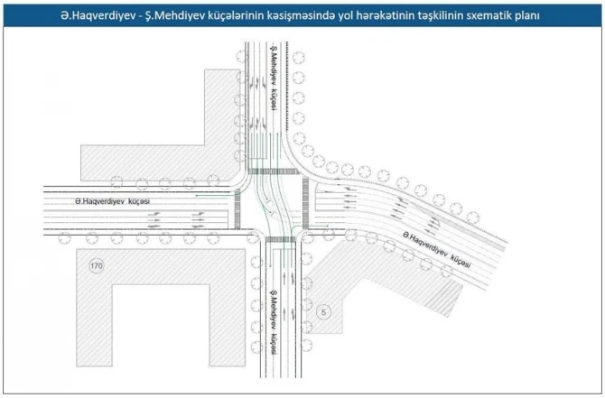 Bakının daha bir ərazisində yol hərəkətində dəyişiklik edildi - FOTO