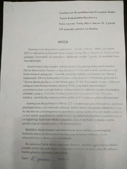 “Baku Lüks Tikinti”nin qanunsuz hərəkəti kütləvi etirazlara səbəb oldu -VİDEO/FOTO