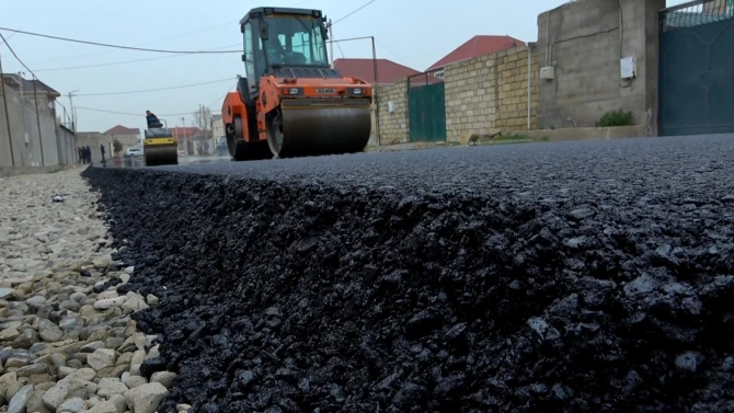 Sumqayıtda yolların təmirinə başlanıldı - FOTO