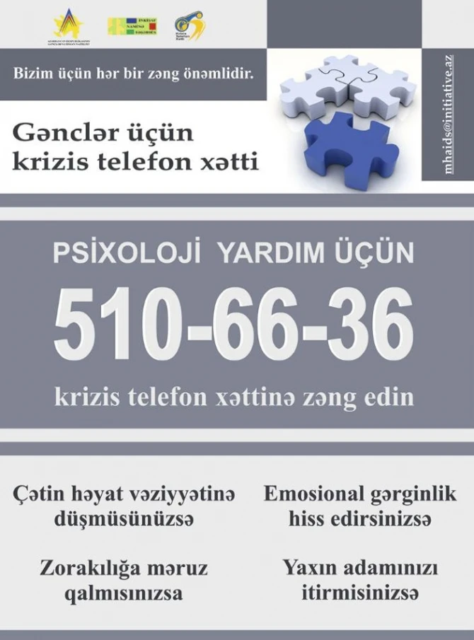Azərbaycanda krizis telefon xətti fəaliyyətə başlayıb