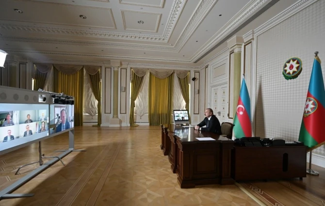 İlham Əliyevlə “Microsoft”un vitse-prezidenti və nümayəndələri arasında videokonfrans keçirilib