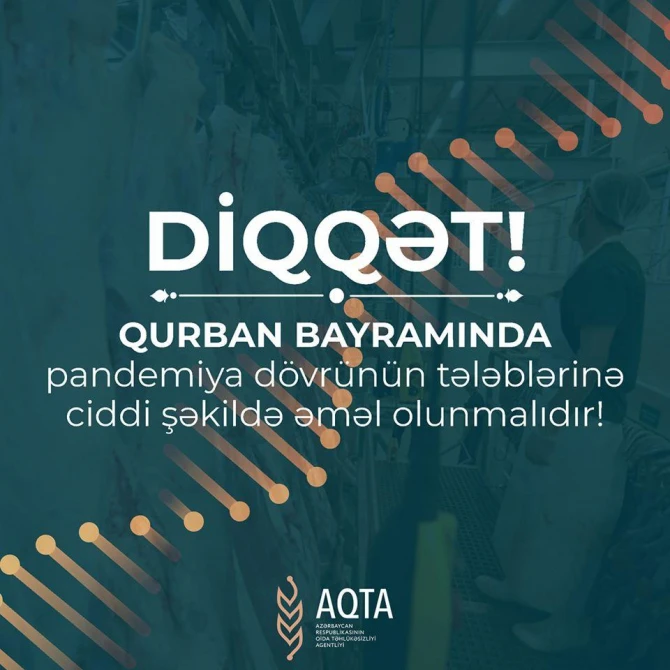 Qurban bayramı ilə bağlı XƏBƏRDARLIQ