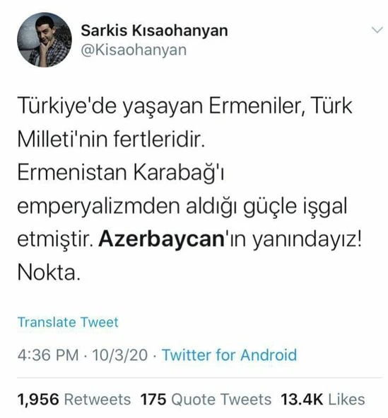 Türkiyədə yaşayan ermənilər Qarabağla bağlı həqiqətləri etiraf etməyə başladılar - FOTO