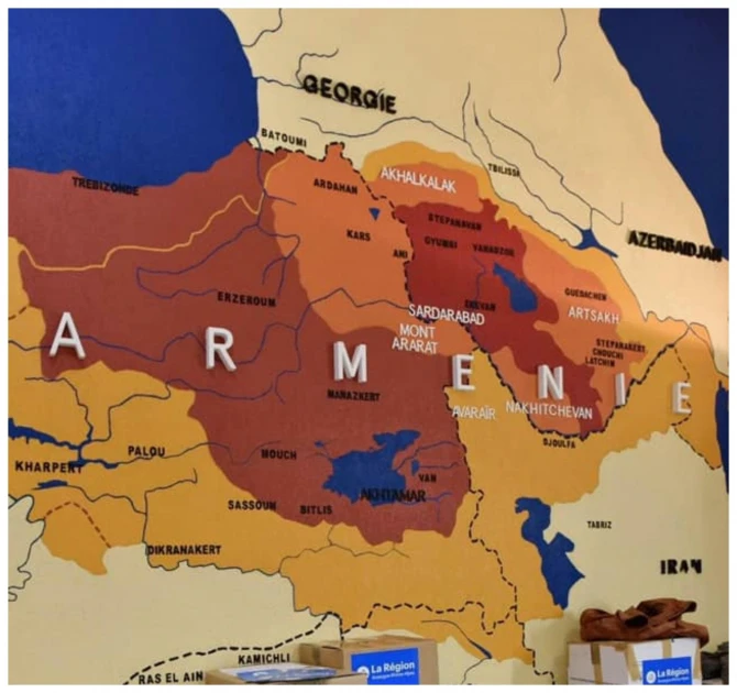Erməni separatçılarının fransız dostunun paylaşımı Gürcüstanda narazılıq doğurub