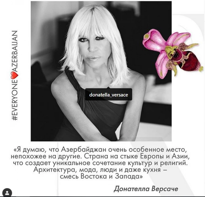 Dünyaca məşhur brend “Versace” Azərbaycana dəstək oldu - FOTO