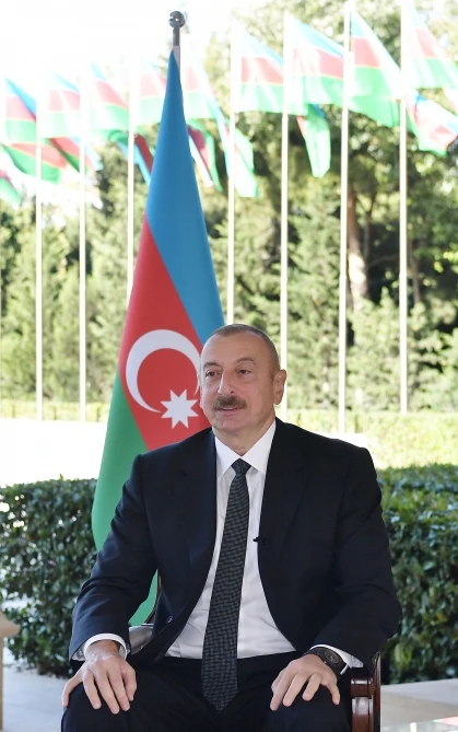 İlham Əliyev Rusiyanın RBK televiziya kanalına müsahibə verib - FOTO