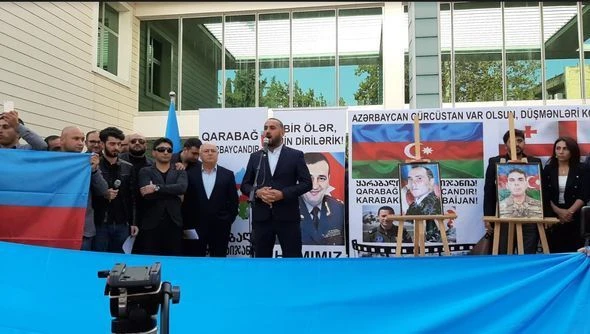 В Грузии наши соотечественники провели акцию в поддержку Азербайджана - ФОТО