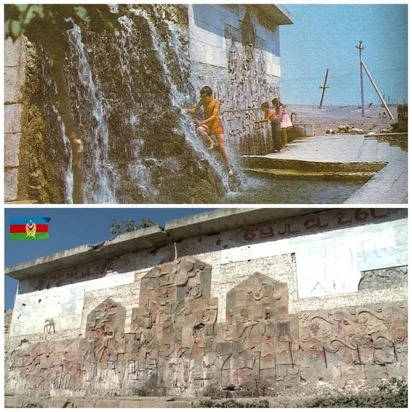 Родник Достлуг в городе Джебраиле: сейчас и 28 лет назад - ФОТО
