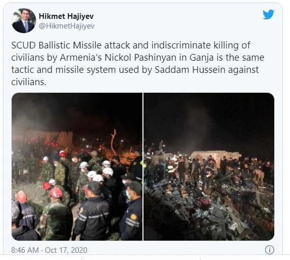 Hikmət Hacıyev Paşinyanı Səddam Hüseynlə müqayisə etdi - FOTO
