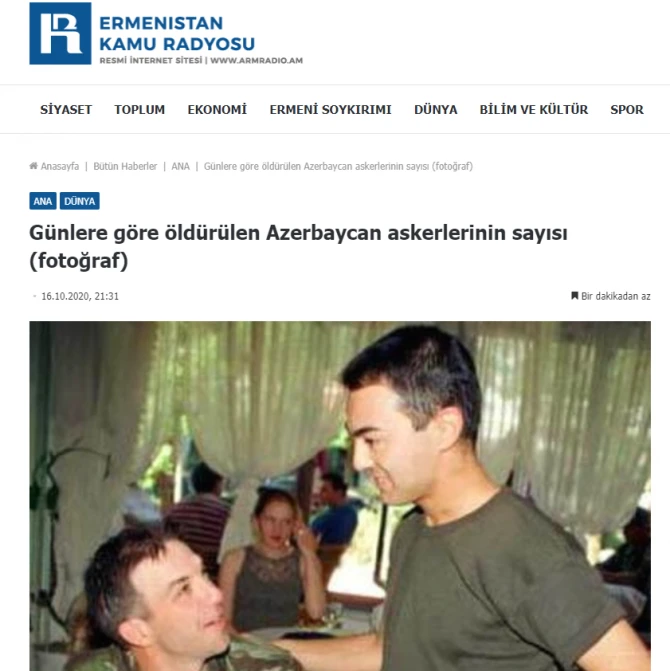 Erməni saxtakarlığının pik nöqtəsi: Sərdar Ortaçı Azərbaycan şəhidi kimi təqdim etdilər - FOTO