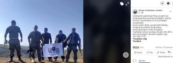 Baş Prokurorluğun cinayət işi açdığı separatist Gürcüstan vətəndaşlarını döyüşə çağırır - FOTO