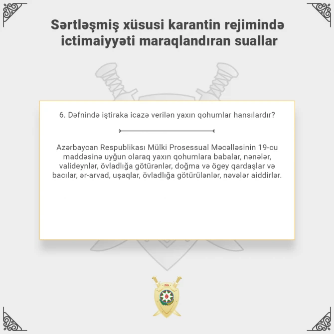 Dəfndə hansı qohumlar iştirak edə bilərlər? - RƏSMİ
