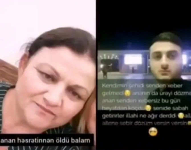 Oğlunun itkin düşməsinə dözməyən ananın ürəyi dayandı - FOTO