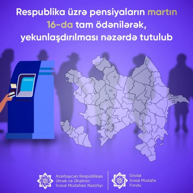 Respublika üzrə pensiyaların tam ödəniləcəyi vaxt AÇIQLANDI