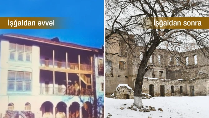 Nazirdən ermənilərin dağıtdığı məktəblə bağlı AÇIQLAMA - FOTO