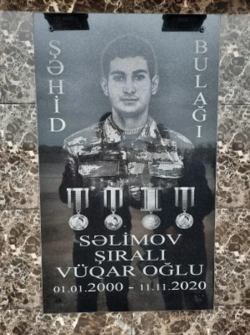 Kürdəmirdə şəhidin xatirəsinə tikilən bulağın açılışı oldu - FOTO