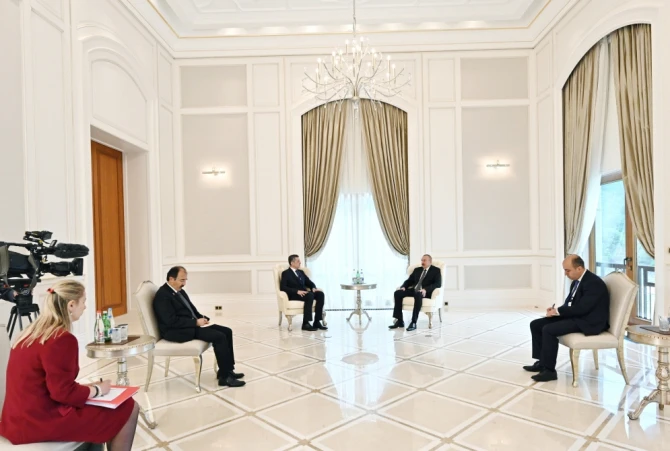 İlham Əliyev Türkiyənin milli təhsil nazirini qəbul edib - FOTO