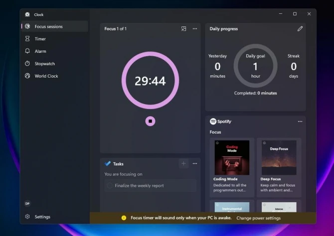Windows 11 не даст пользователю отвлекаться от работы - ФОТО
