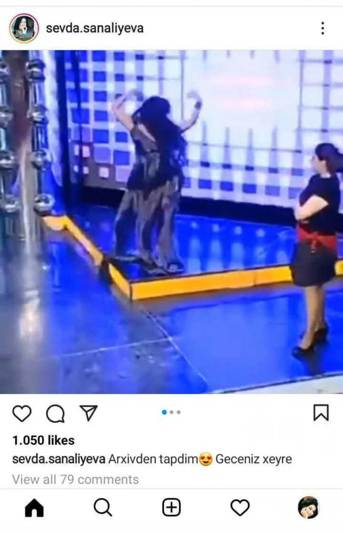 Sevda Sanalıyeva paylaşdığı videosunu sildi - FOTO