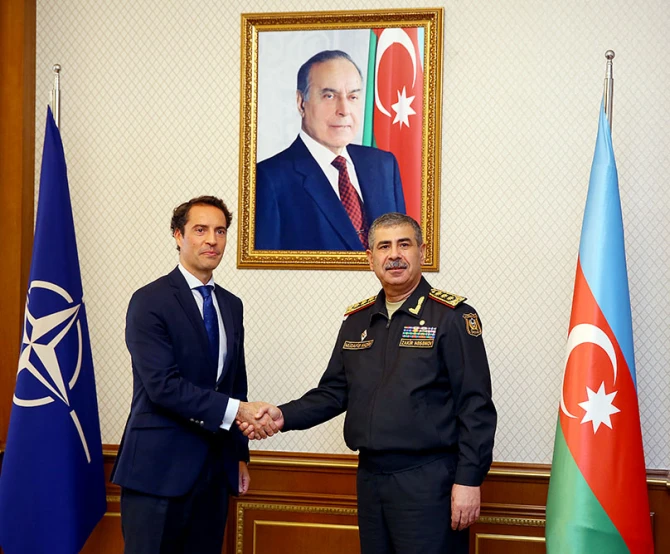 Zakir Həsənov NATO-nun Qafqaz və Mərkəzi Asiya üzrə xüsusi nümayəndəsi ilə görüşüb - FOTO