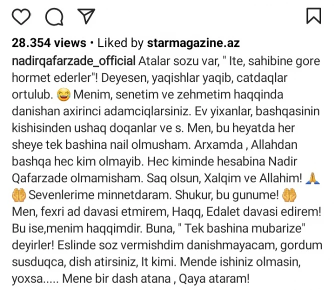 Nadirdən ağır sözlər: 