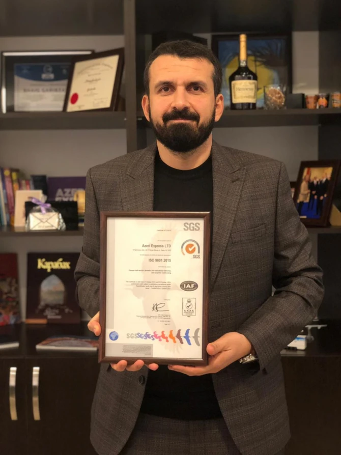 Azərbaycanda poçt sahəsində ilk: “Azəri Ekspress” şirkəti beynəlxalq sertifikat aldı