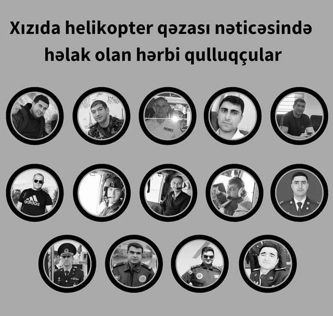 Məşhurlar helikopter qəzasında şəhid olan hərbçilərimizdən yazdılar - FOTO