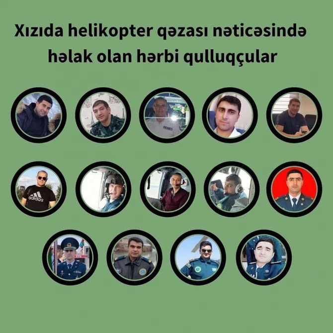 Məşhurlar helikopter qəzasında şəhid olan hərbçilərimizdən yazdılar - FOTO