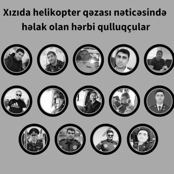 Məşhurlar helikopter qəzasında şəhid olan hərbçilərimizdən yazdılar - FOTO