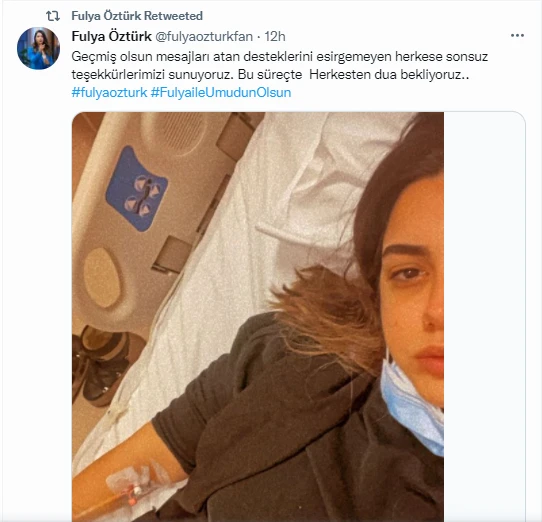 Fulya Öztürk xəstəxanaya yerləşdirildi - FOTO