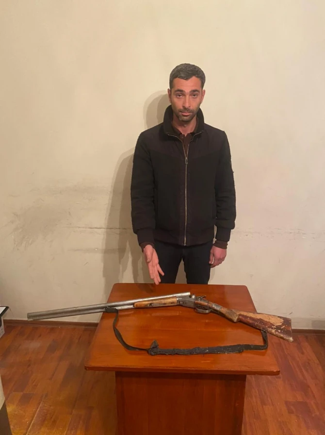 Ağsu sakinlərindən odlu silahlar götürülüb - FOTO