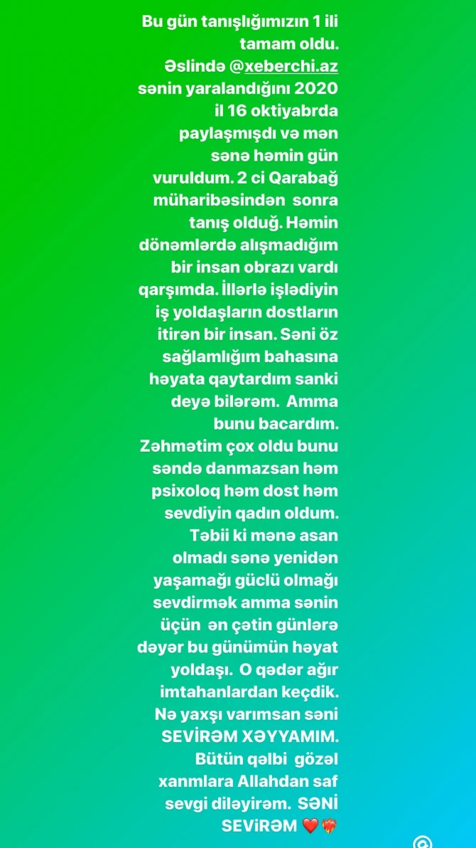 Nigar əri haqqında: 