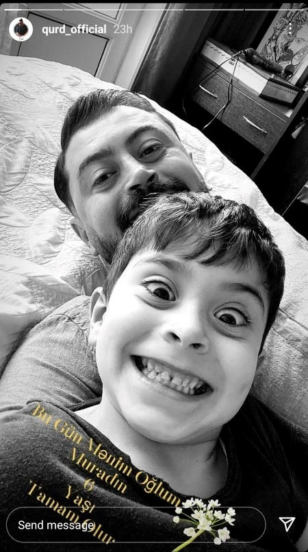 Yeni evlənən Qurddan oğlu ilə bağlı paylaşım - FOTO