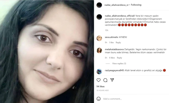 Xalq artisti Lider tv-nin əri tərəfindən doğranan qadın əməkdaşı haqqında yazdı - FOTO