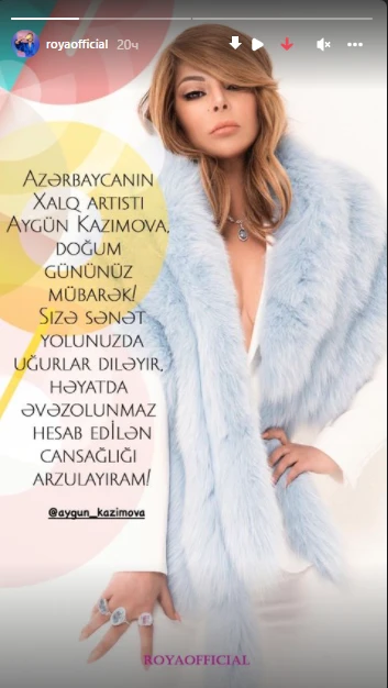 Röyadan Aygün Kazımovaya ad günü təbriki - FOTO