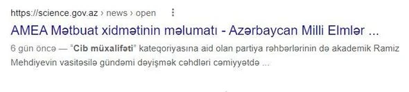 Ramiz Mehdiyevin göstərişi ilə hazırlanan təhqir yazısı silindi - FOTOFAKT