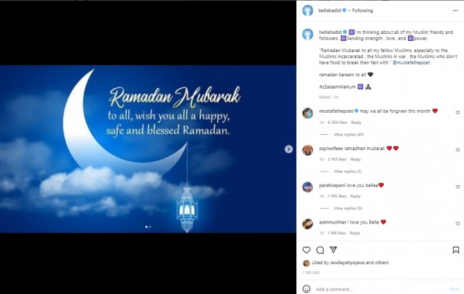 Məşhur modeldən Ramazan paylaşımı - FOTO