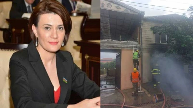 Eks-deputatın evi yandı - FOTO