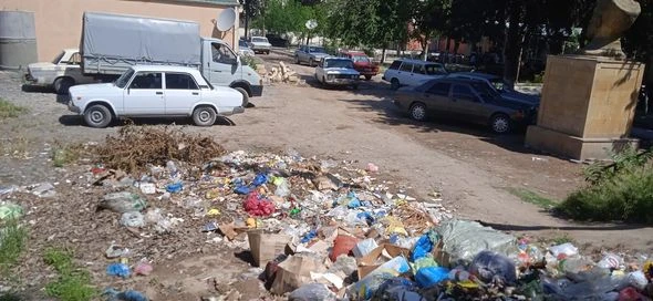 İmişli rayonunda yerləşən Sabir parkı tullantı poliqonuna çevrilib - FOTO