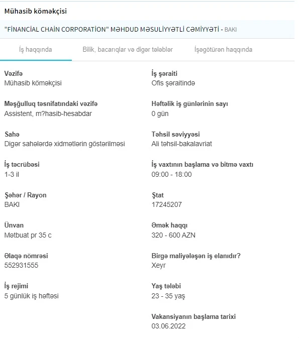 İşsizlərin NƏZƏRİNƏ! Dövlət boş iş yerlərini açıqladı - 1800 AZN maaş