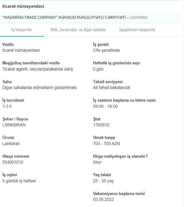 İşsizlərin NƏZƏRİNƏ! Dövlət boş iş yerlərini açıqladı - 1800 AZN maaş