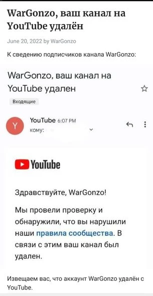 “YouTube” Semyon Peqovun “Wargonzo” səhifəsini silib - FOTO