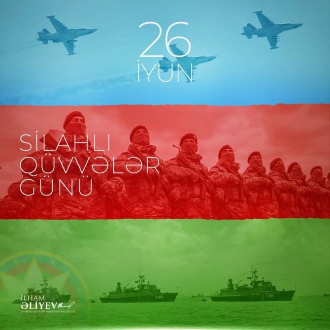Prezident Silahlı Qüvvələr Günü münasibətilə paylaşım edib - FOTO