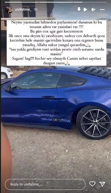 Azərbaycanlı bloger qəzaya düşdü - FOTO