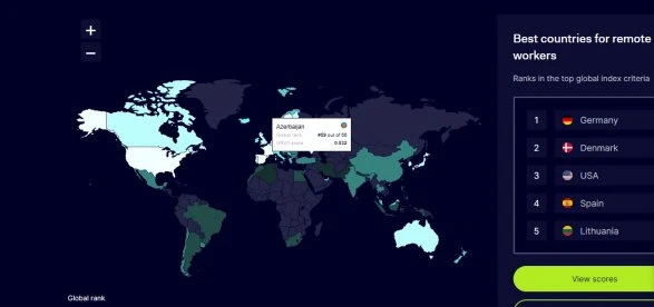Азербайджан в числе лучших стран для удаленной работы - РЕЙТИНГ