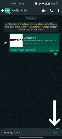 Новая функция WhatsApp в связи с удаленными сообщениями - ФОТО