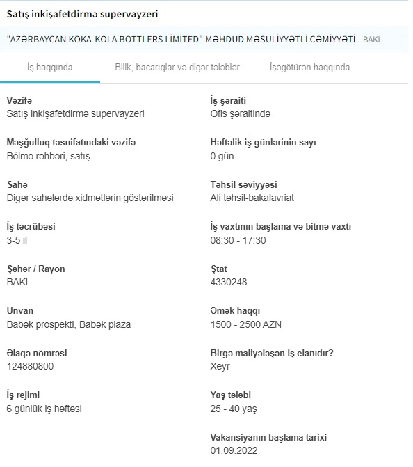 İşsizlərin NƏZƏRİNƏ! Dövlət boş iş yerlərini açıqladı - 8000 AZN maaş