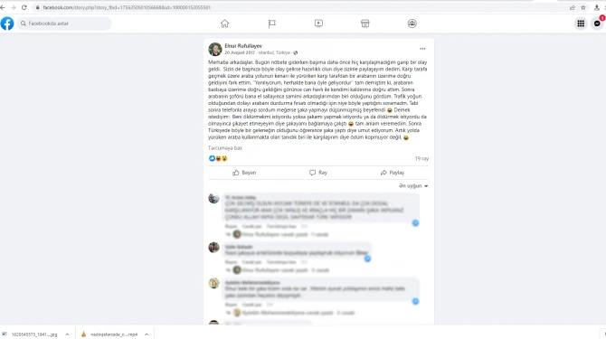 Türkiyədə ölən azərbaycanlı həkimin müəmmalı paylaşımı - FOTO
