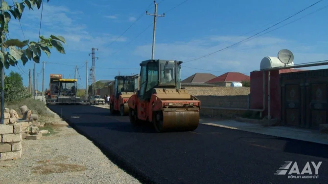 Maştağa qəsəbəsinin yollarında təmir işləri aparılır - FOTO